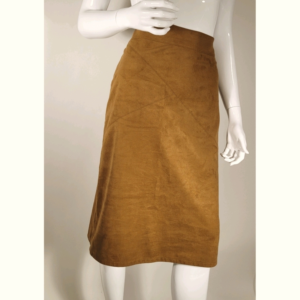 CHICO'S Skirt A-line Faux Suede Knee BUNDLE&SAVE!